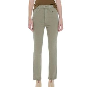 Mother Denim High Waisted Smokin' Double Ankle Straight Leg Jeans